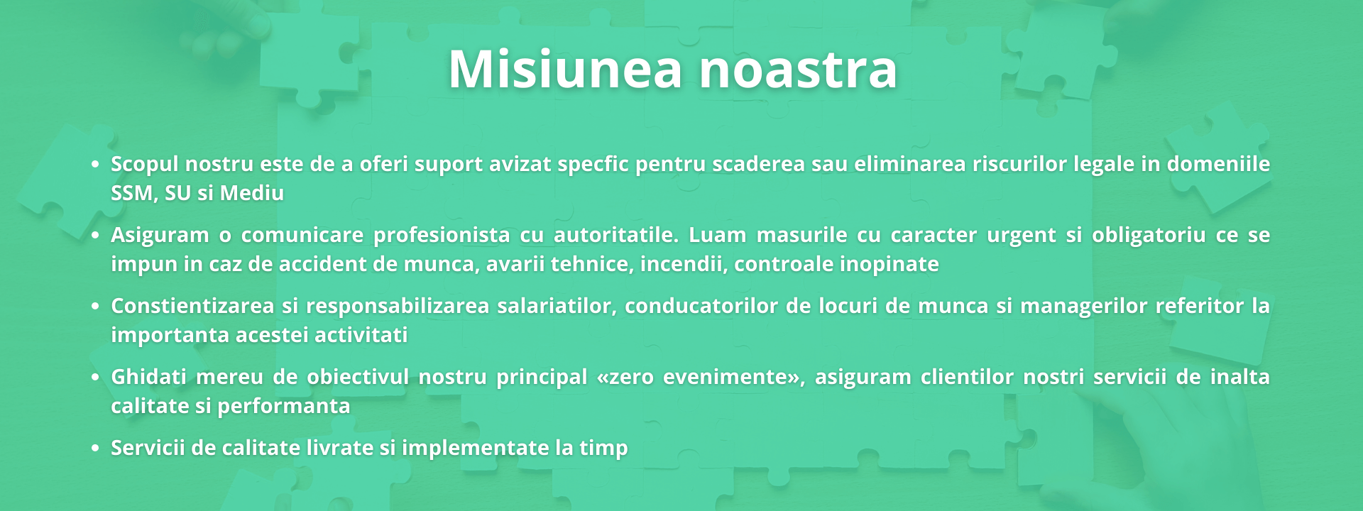 Misiunea noastra in sanatate si securitate in munca